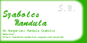 szabolcs mandula business card
